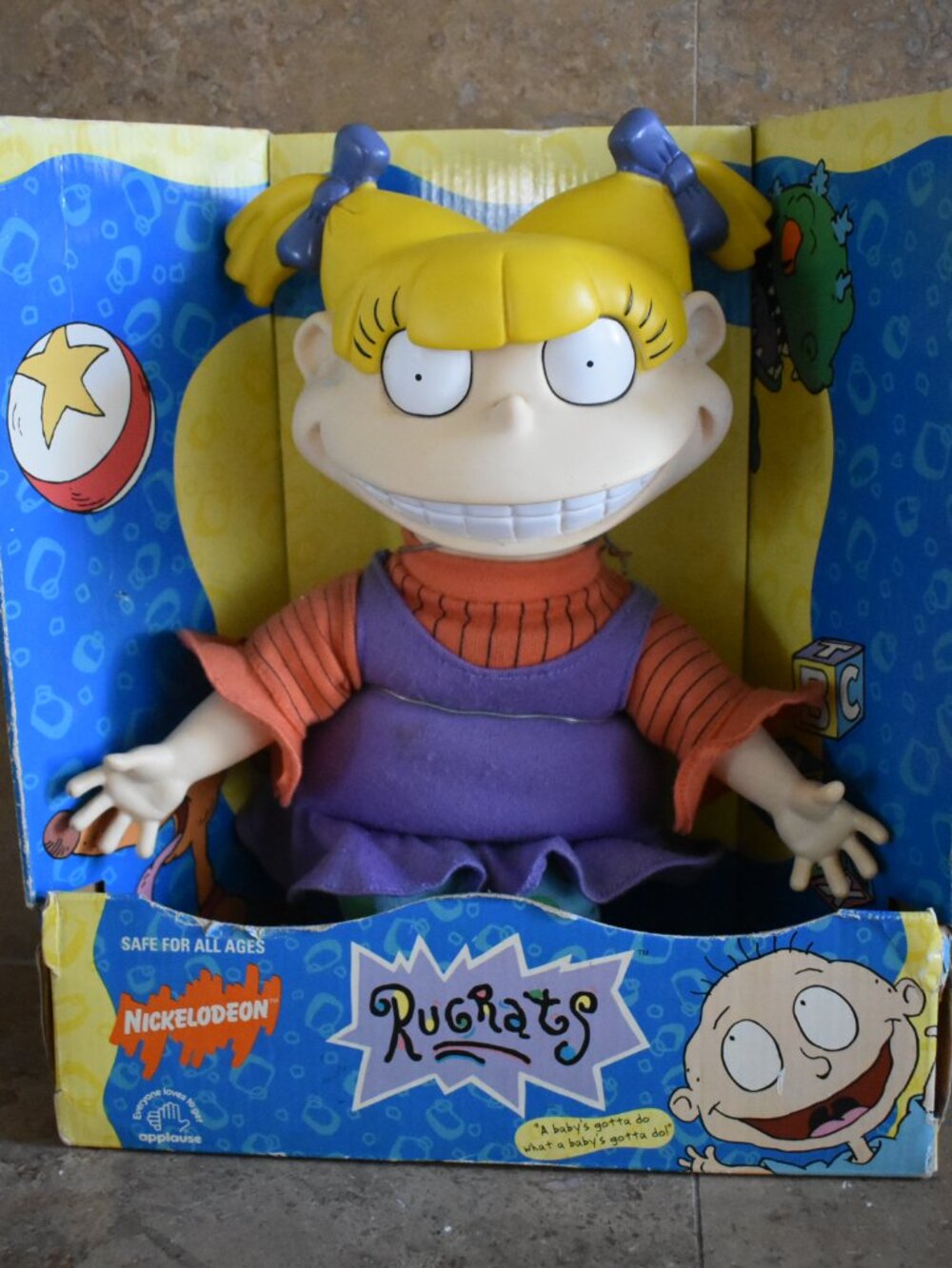 RARE RETRO VINTAGE 90'S NEW 1997 ANGELICA RUGRATS DOLL FIGURE NICKELODEON